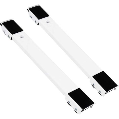 Waschmaschinen-Unterbau / Kühlschrank-Unterbau, mobil, höhenverstellbar, mit Feststellbremse, rutschfeste Basis mit 24 Rollen, passend für Trockner, Waschmaschine, Kühlschrank usw. (46cm x5cm x4 (1/4)
