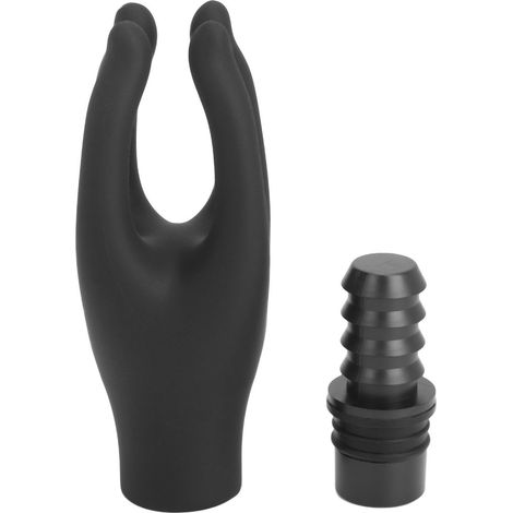 Tête de massage Fascia remplaçable 4 doigts, accessoire en silicone pour machine Fascia, main artificielle, noir, calibre 0,71-0,75 pouce (1/5)