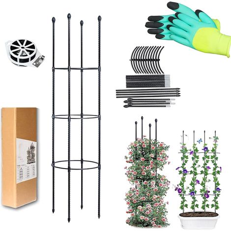 Garden Obelisk, Climbing Plant Support, Trellis Flower Arch Support in the Shape of a Tower for Roses, Suitable for the Balcony (1/5)