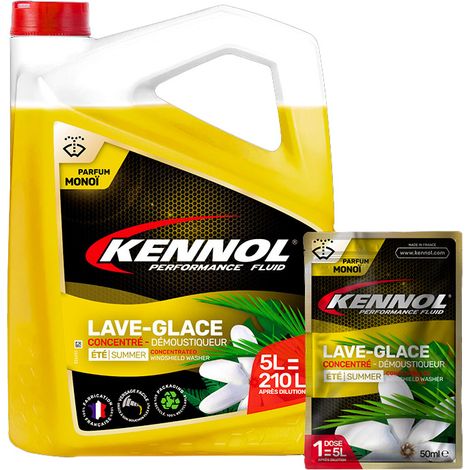 KENNOL Lave-glace BIO concentré monoï, bidon 5 litres = 210 litres
