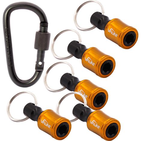 Vaunt Locking Carabiner + x5 Vaunt Keyring Hex Bit Holder Screwdriver Drill Bit (1/5)