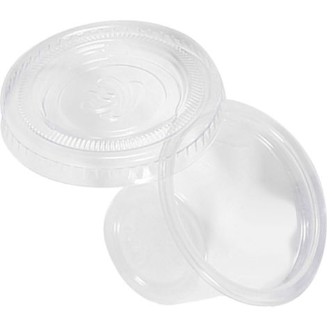 50 Stück Einweg-Kunststoff-Soßenbecher/Chutney-Boxen mit Deckel für warme Speisen zum Mitnehmen (1 oz) (1/5)