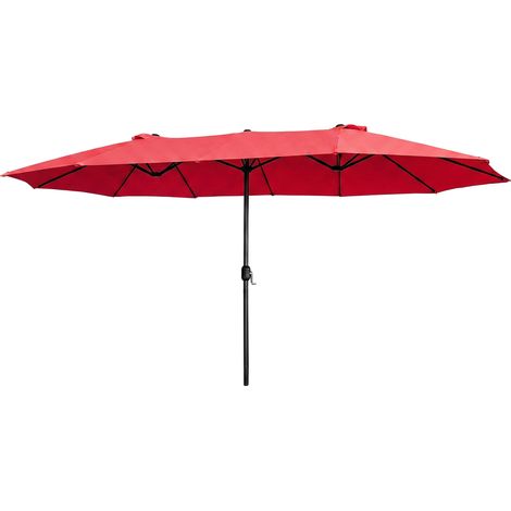 Garten-Doppelsonnenschirm TILIA in Rot Gewicht 12,3 kg L460 x B270 x H245 cm (1/5)