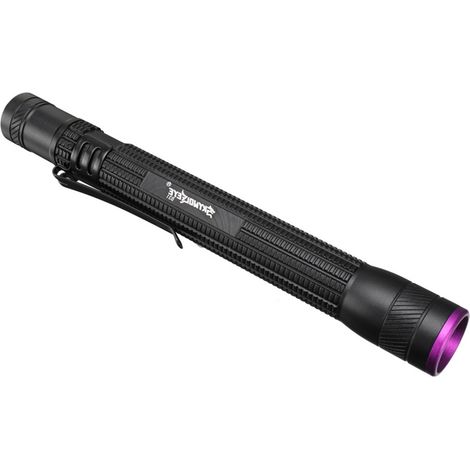 Lampe UV "Sirius Eye" (2 pièces) — Noir — Aluminium léger — Pour détection d'urine d'animal, vérification de faux billets et mesure d'agents fluorescents (1/4)