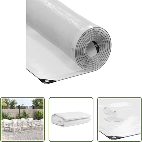 vidaXL Gartenmöbel schützen - Transparente Plane mit Ösen 3x10 m Polyethylen (1/5)