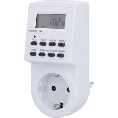 Wochenzeitschaltuhr 3.600 W digital, weiß Zeitschaltuhren