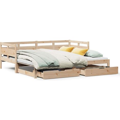 Maison Exclusive - Sofá cama nido con cajones sin colchón 90x190
