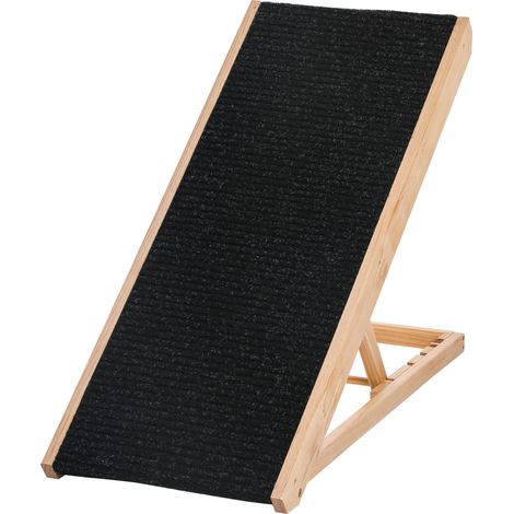 Rampe chien grande taille escalator canapé réglable 26-61 cm noir