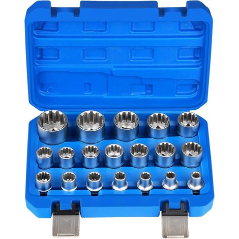 Teile-Steckschlüsselsatz, 12-kant, Multi-Drive 12-kant-Stecknuss 1/2" 8-32 mm I CR-V-Stahl (1/5)