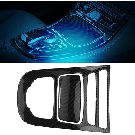 Housse décorative pour panneau central de vitesses Mercedes Classe E W213 2016-2018 - Fibre de carbone (1/5)