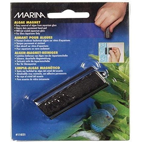 pulitore magnetico acquario Marina magnetic glass cleaner s 6mm spessore (1/2)
