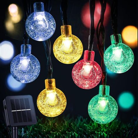 Solar String Lights Outdoor, 30ft 60 LEDs 8 Modes IP65 Waterproof for Garden, Yard, Wedding, Party, Decoration (Multicolor) (1/5)