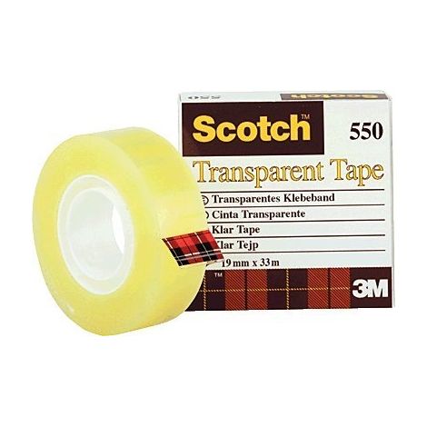 SCOTCH RUBAN ADHÉSIF 550 46230 EN SACHET BONBON 19 MM X 33 M ACRYLIQUE TRANSPARENT