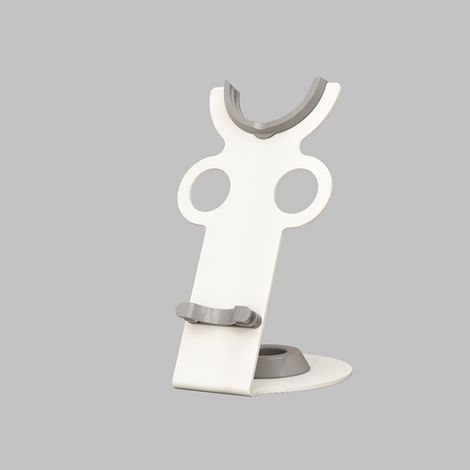 Support blanc pour sèche-cheveux, étagère de rangement, présentoir pour sèche-cheveux, organisation. (1/5)