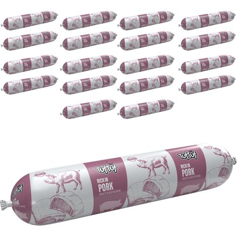 Comida húmeda para perros TufTuf, barrita de cerdo, 18 x 900 g, completa. (1/2)