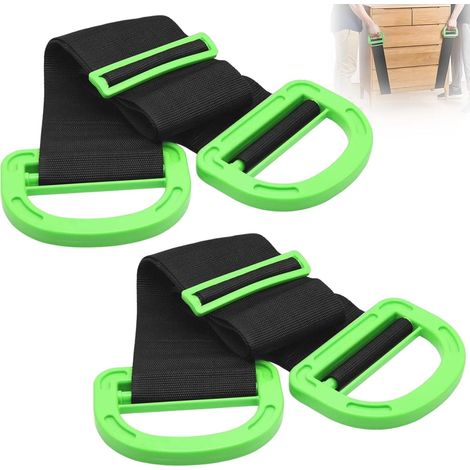2Pcs Sangles Levage Réglables avec Poignées Robustes, Sangle Déménagement Portage Multifonction Noir, 1 ou 2 Personnes Sangle Transport Deplace Meuble pour Meubles, Caisses, Boîtes, Objets Lourds (1/5)