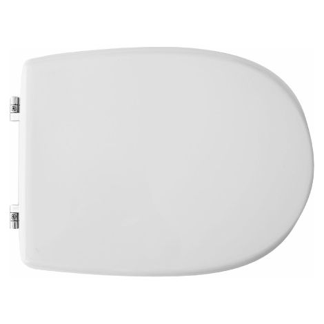 Abattant WC pour vase Astra Mia 46,5-48,5x37 cm abattant WC blanc en fonte de bois en polyester avec charnie'res re'glables