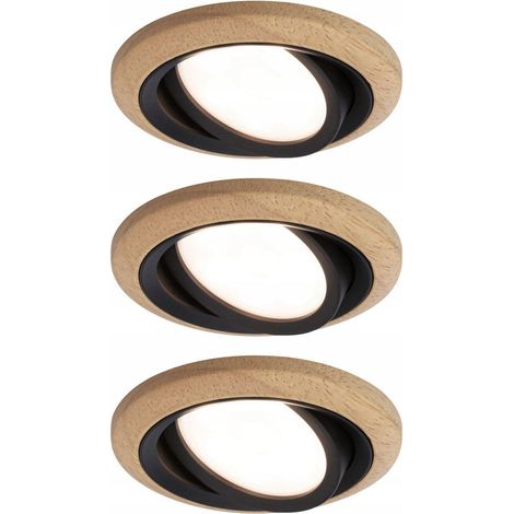 Paulmann Einbaustrahler-Set Lanati schwarz 6W 470 Lumen (1/3)