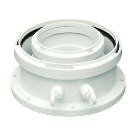 Elm Leblanc – Adaptateur vertical 80/125 – Départ ventouse pour chaudières gaz – Évacuation des fumées – Installation facile – Compatible avec modèles AZB 931