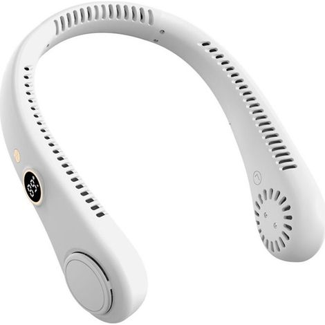 Ventilatore USB portatile, mini ventilatore con batteria da 1500 mAh, 5 velocità, ideale per escursionismo, sport all'aria aperta, viaggi e uso domestico – Bianco, 1 pezzo (1/5)