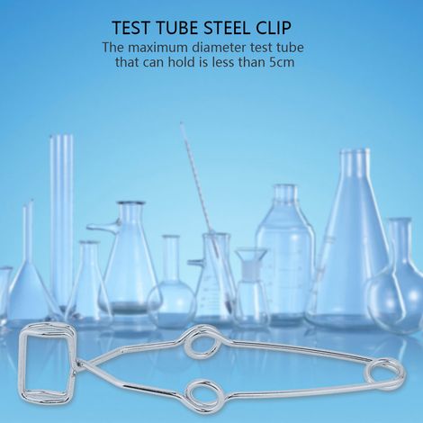 5 pinces porte-tubes en acier pour laboratoire, support de maintien pour expériences et essais (1/5)