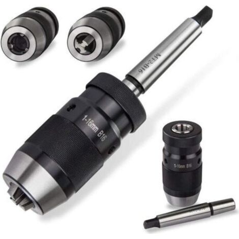 Mandrino autoserrante senza chiave MT2-b16 + asta di prolunga Morse 1-16 b16 n. 2