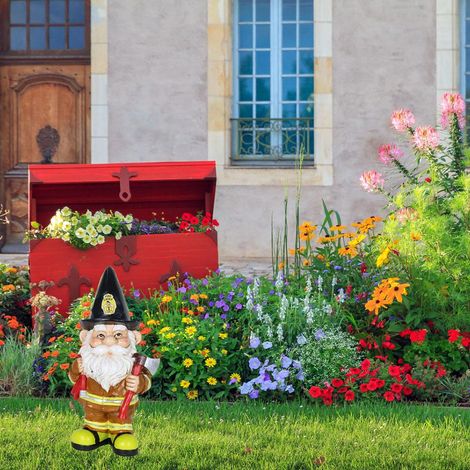 Figura decorativa de resina "Anciano Enano", figura de jardín, estatua para casa y jardín, regalo único, 90 g, con barniz protector. (1/5)