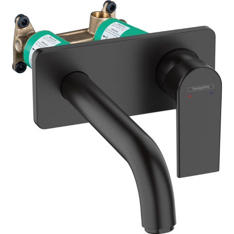 Hansgrohe Varnish Shape Set Miscelatore lavabo incasso, nero opaco, 2 uscite, bocca 207 mm + corpo incasso (71578670-SET)