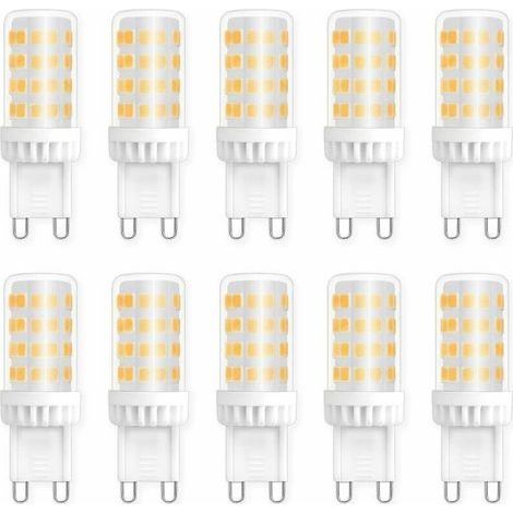 Ampoules LED G9 5W, Equivalente 40W 50W Halogène Lumière, 450LM, Blanc Neutre 4000K, AC 220V, Culot G9 Standard, économie d'énergie, pour Ceiling Lighting, Kitchen, Chambre, Salon (1/4)