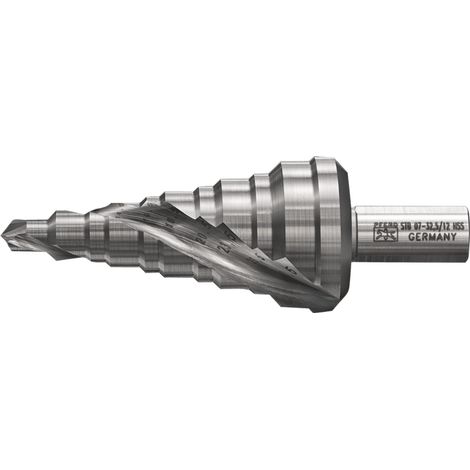 PFERD TOOLS Stufenbohrer HSS 11 Bohrstufen Ø 7-32,5 mm 3-Flächenschaft-Ø 12 mm, abgestimmt auf die gängigen Durchmesser von Kabelrohrverschraubungen