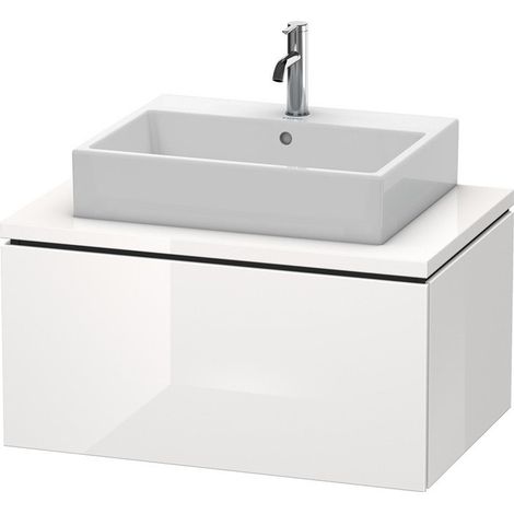 Meuble bas console L-CUBE 400x820x547mm blanc brillant lack