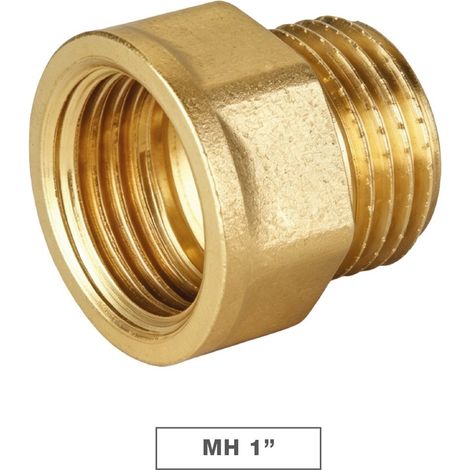 Raccord Marseille laiton mâle-femelle 1" - 10 u boîte