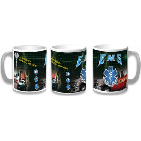 Taza de Cerámica Barbaric modelo EMS, impresión 360º, diseñada en España