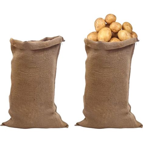 Filiyano-Sacs en jute pour conserver les légumes et les pommes de terre, grands sacs en tissu de jute, 2 pièces (60 × 90 cm) (1/5)
