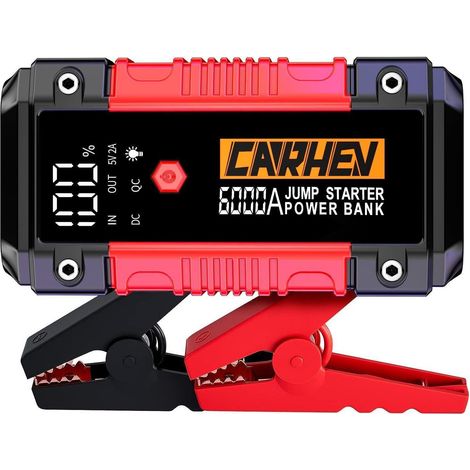 Starthilfe Powerbank 6000A für PKW, 12V Jump Starter mit LED-Taschenlampe (1/5)