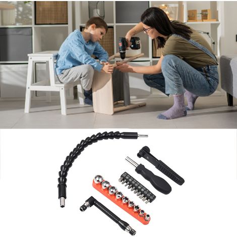 Jeu de 23 embouts de tournevis magnétiques avec adaptateur pour visseuse sans fil et perceuse (1/5)