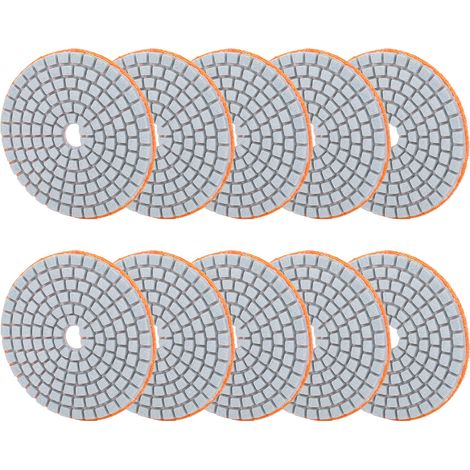 Lot 10 Disques de Ponçage Ø3in 300 Mesh Diamant Polissage pour Marbre Béton Pierre (1/5)