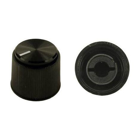 Tête de bouton rotatif Cliff CL16924 noir (Ø x H) 19.1 mm x 16 mm 1 pc(s) (1/2)