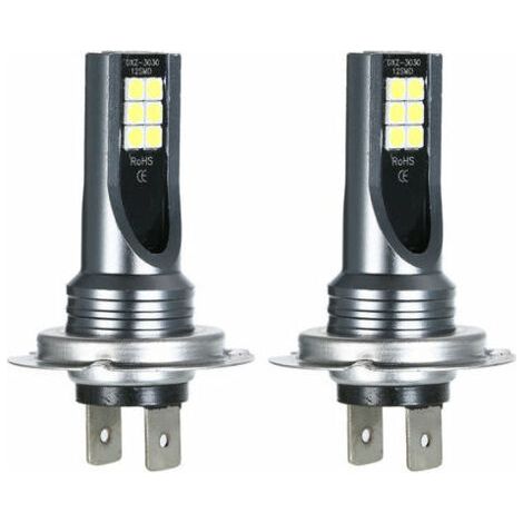 H7 Voiture Led Antibrouillards 200W Ampoules Phares Kit 6000K Blanc Lumiere Courante Hid Decodeur Antibrouillards,Noir (1/5)