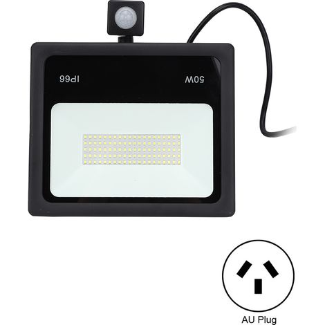 Projecteur LED fin 50W avec détecteur de mouvement pour cour, couloir, 3000K blanc chaud, AC85-265V (1/5)