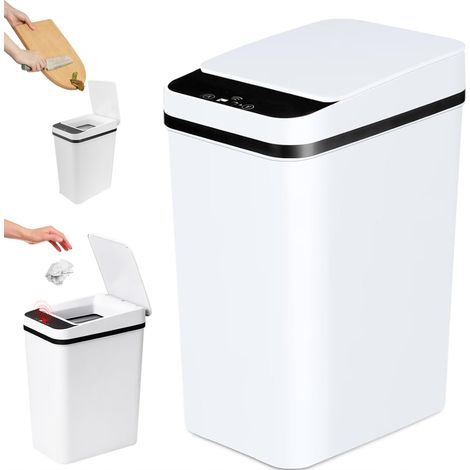 Poubelle automatique sans contact avec capteur pour la maison et le bureau, 12 L (1/3)