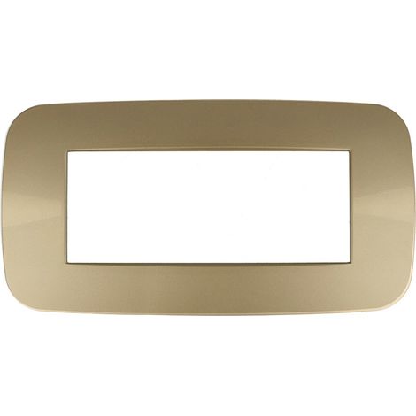 Placca Futura 506 6M Moduli Oro Compatibile Bticino Axolute (1/3)