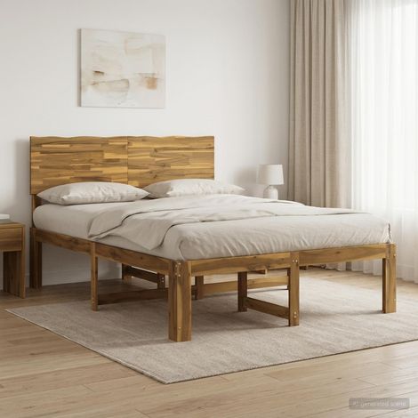 Cama doble con cabecero ROSTOCK Blanco 120 x 190 cm (1/5)