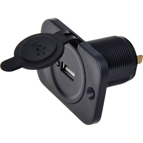 IWH USB Einbau-Steckdose 12/24 Volt 2100mA Belastbarkeit Strom max.=2.1 A   12 oder 24 V/DC