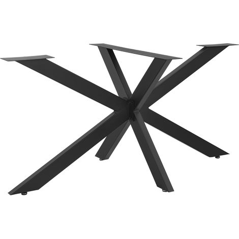 Gamba Centrale 'Oberau' per Tavolo Fai da Te 120 x 68 x 71 cm Acciaio Nero [en.casa]