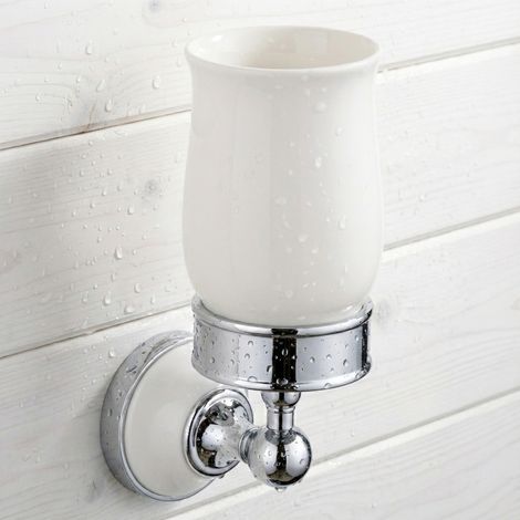 PaulGurkes Gobelet à dents rétro nostalgique blanc chrome (1/4)