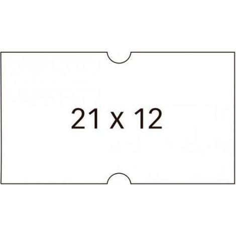 Etiquetas de precios blancas, removibles, 21 x 12 mm, 6 rollos x 1000 uds