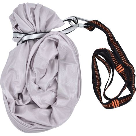 Hamac yoga aérien QttvbTna, nylon résistant, 100x280 cm, charge max 25 KN, idéal pour la pratique aérienne et la relaxation. (1/5)