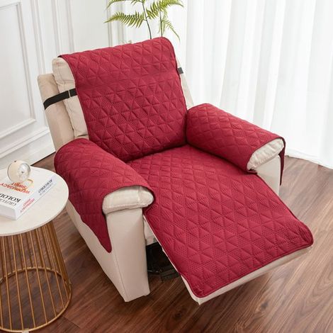 Housse de chaise de recliner imperméable pour fauteuil de reclinage, protection de canapé de bras pour animaux de compagnie, Vin (1/5)