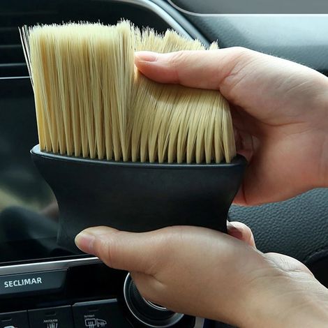 Brosse de nettoyage durable et douce pour les grilles d'aération de climatisation de voiture, outil de nettoyage intérieur (1/5)